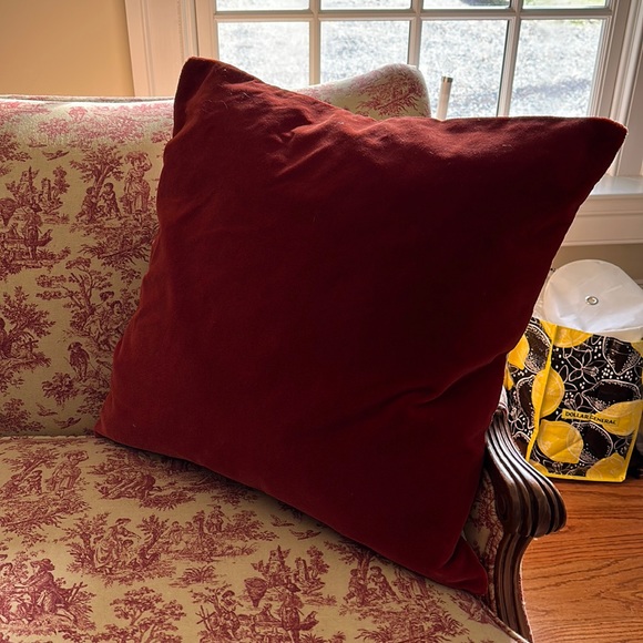 Crate & Barrel Faux Mohair 20x20 Pillow Cover Persimmons - Picture 2 of 6